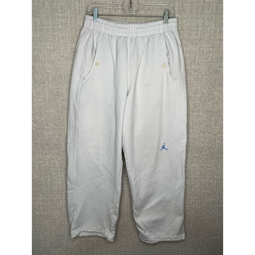 Jordan Sweatpants White Mens Medium Vintage Y2K‎ Draw Tie String Gym
